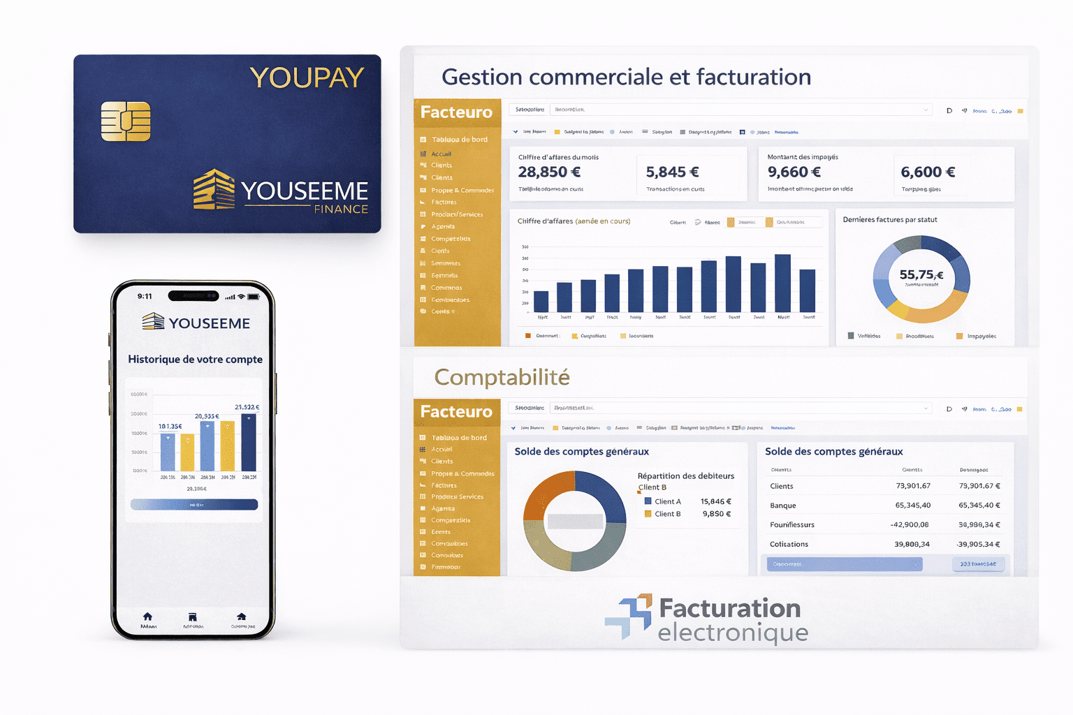 facture, compta, IBAN, paiement